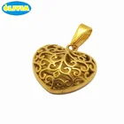 necklace charm stone carved 3D heart pendant chinese couple love fashion pendant