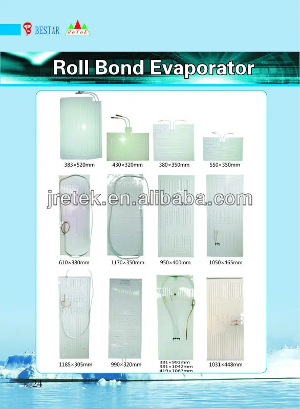 Retek roll bond evaporator plate