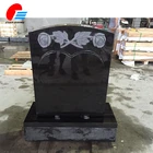 Memorial Tombstone The Tombstone Black Blank Memorial Headstone Flower Heart Shape Tombstone