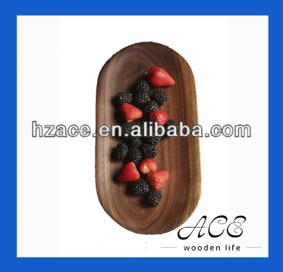 الجوز الأسود تخدم صينية خشبية صينية للفاكهة طبق تقديم الحلوى أطباق صغيرة عالية الجودة الجوز الأسود قاعدة المياه اللوحة صينية