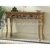 Golden Carved Table,wood console table.antique carved table