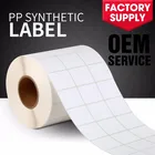 Factory direct sale PP material adhesive heat resistant synthetic paper sticker for cable label tags cosmetics