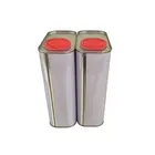 1L Lubricating oil locomotive oil metal tin can with plastic lids/bracke oil additive rectangular container