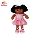 Wholesale Custom cheap plush toy Human Plush Baby Black Girl Rag Dolls With Afro Hair