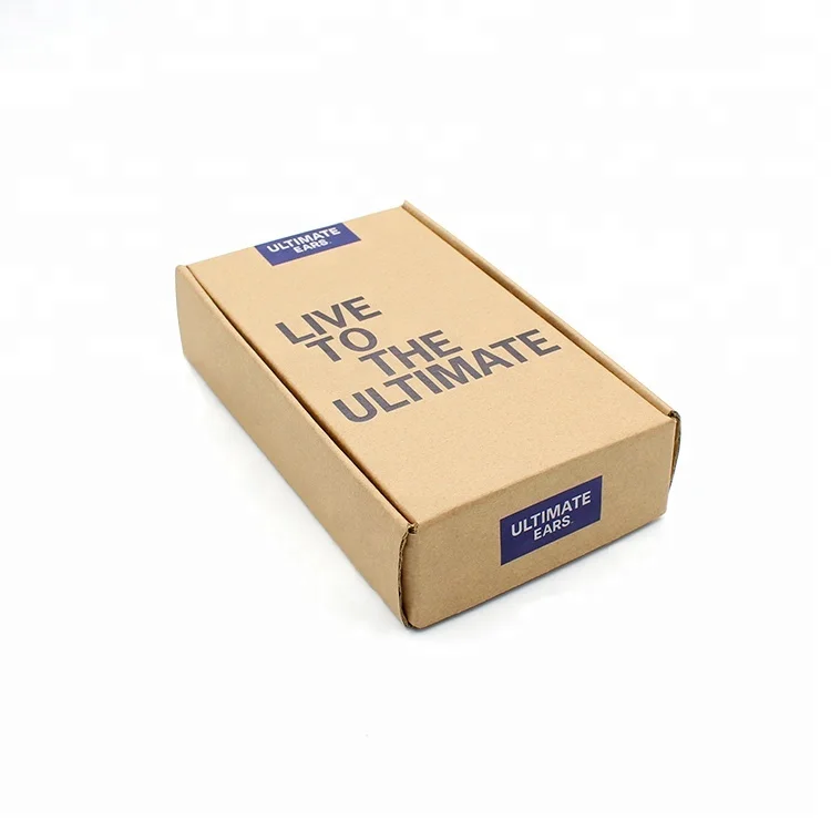 printed recyclable brown kraft paper corrugated mailer cardboard