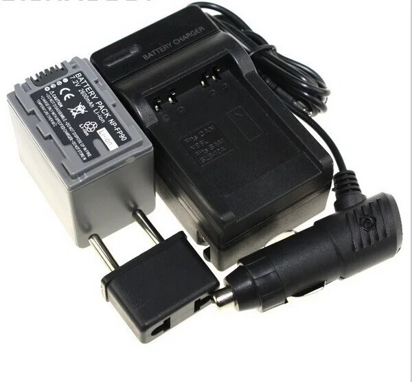 Digital Boy (3pcs/set) 1pcs NP-FP90 NP FP90 Camera Battery+Charger+Car Charger For Sony NP FP30 FP50 FP60 FP70 FP90