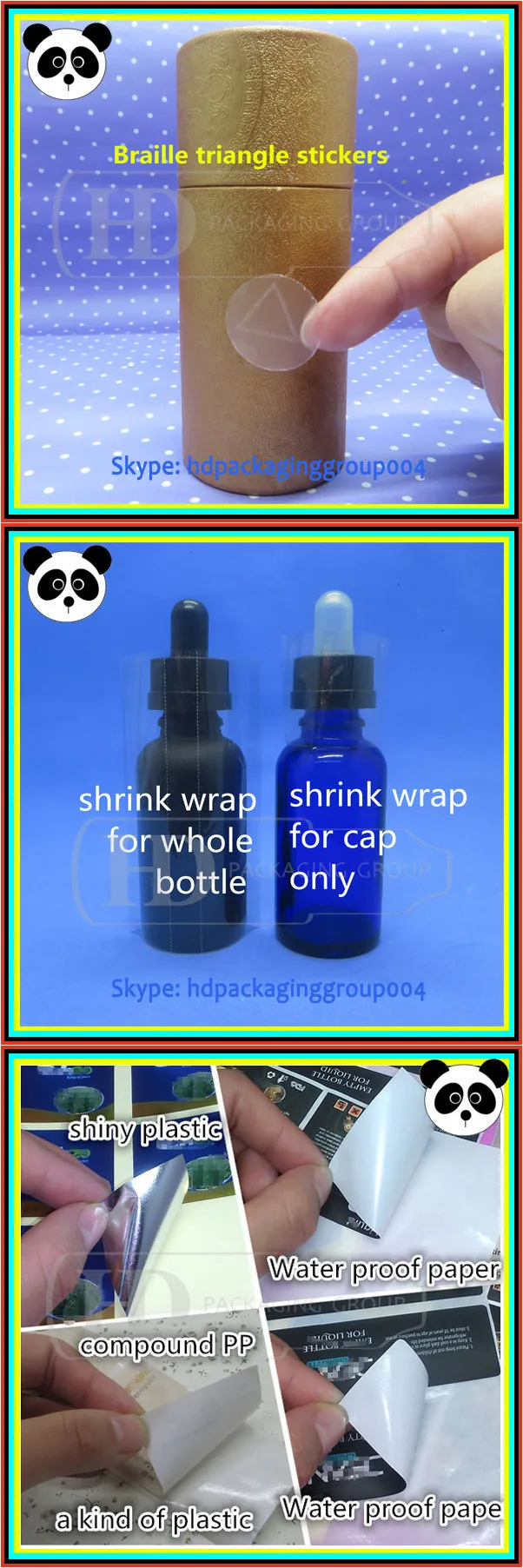 screen printing 30ml/1oz e liquids bottles twist off cap long dripper twist caps