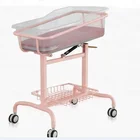 CE Approved Gas Spring Adjustable Iron Hospital Baby Cot