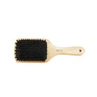 Personalized Small Soft Boar Bristle Wooden Hair Brush for Scalp