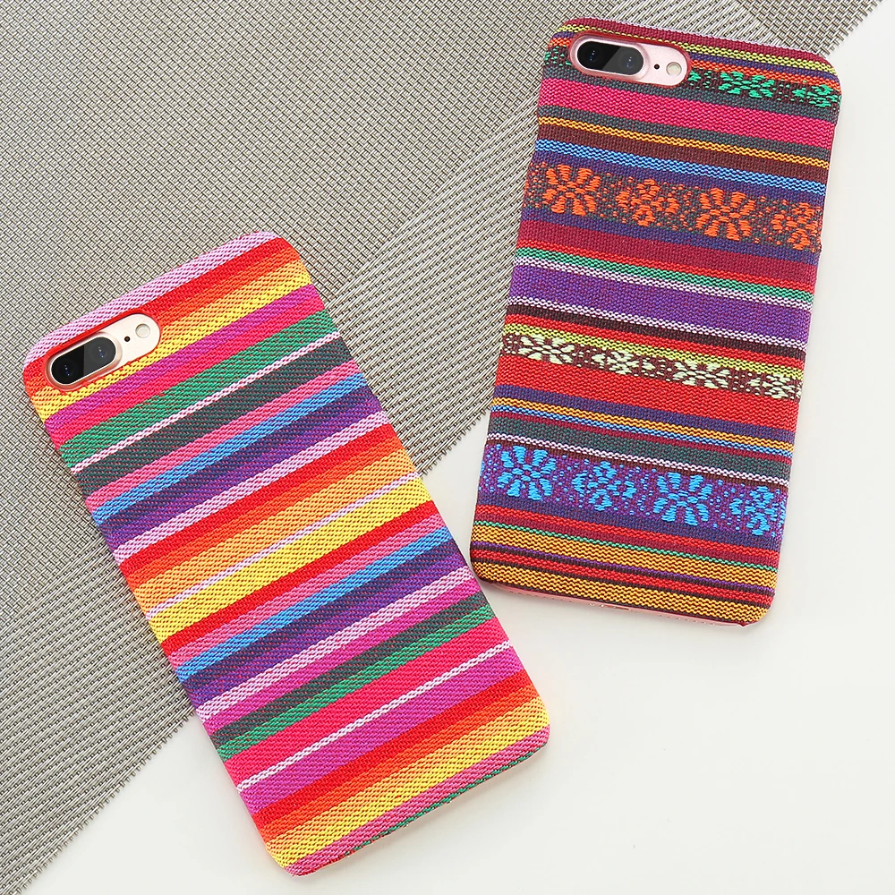 Bohemian Style Phone Case For iPhone 6 6S 7 Plus 5 5S SE Exotic Folk Traditional Cloth Fabrics Back Cover For iPhone 6 i 7 Case (9)