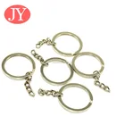4 Link Keyring Blanks Key Chains Silver Tone Findings Split Rings