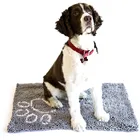 2019 hot long pile anti slip chenille pet dog food mat