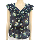 Sleeveless Fashion Ladies Summer Blouses Chiffon