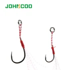 JOHNCOO Mustad Assist jigging Hook 15# 11# Metal Jig Assist Hooks Stainless Steel Jig Hook