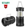2019 new portable pop up cob camping lantern and led flashlight survival light for hiking reading power outage