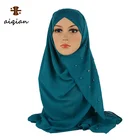 Mercerized cotton chiffon long towel cap muslim women hijab