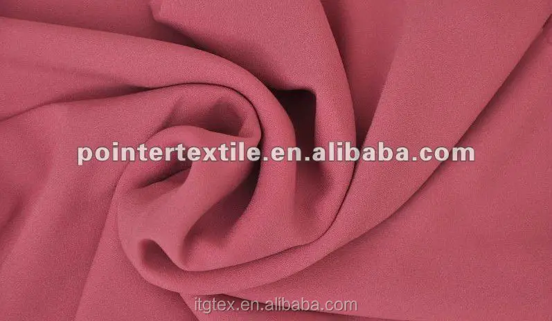 polyester crepe de chine fabric 75dx75d 57/58"" pfd,80gsm china