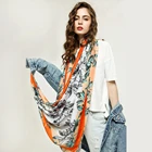 Fashion Flower Leaves printed scarf shawl soft scarf hijab for women