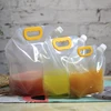 Custom transparent stand up beverage plastic package pouch with spout