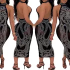 Sexy women pencil dress elegant diamonds prom party dresses women