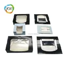 Handle Small ivory board Cake Box with Clear Window