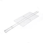 Foldable iron metal wire mesh barbecue fish bbq grill