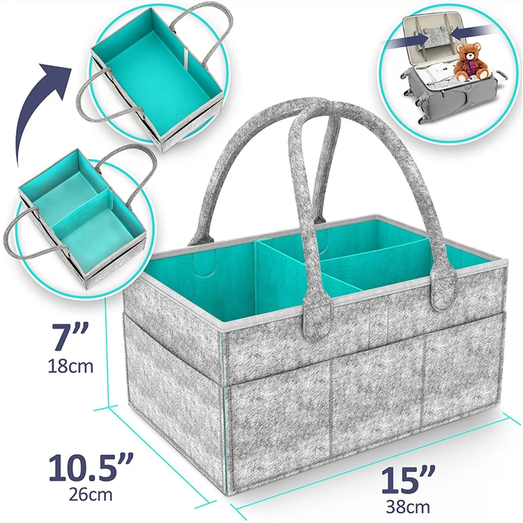 Baby Diaper Caddy Organizer - Diaper Tote Bag | Nursery Storage Bin Newborn Registry Must Haves Diaper Caddy, Grey+green
Baby Diaper Caddy Organizer - Diaper Tote Bag | Nursery Storage Bin Newborn Registry Must Haves Diaper Caddy, Grey+green