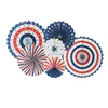 Umiss Amazon hot sales hanging paper fans set , 4th of July, Happy new year, birthday ,Independence day, Home party decoration