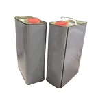 Empty Square 3L Tin Oil Paint Packing Can Rectangular Metal Tin Can Plastic Lid