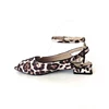 New summer durable leopard new look women suede ladies open flat shoes
