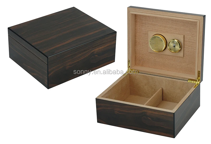 Custom cigar boxes wood 10-20 Cigars Design Luxury Black Cigar Box