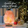 CRYSTAL DECOR Set of 2 Hand Crafted Natural Himalayan Salt Lamp On Wooden Base