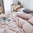 Quilting goods washed cotton pillow cover solid bedding set