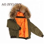 New women ladies quilted winter coat down puffer fur collar hooded bomber jacket parka parka fur jacket women