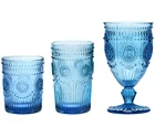 SXGC hot selling machine press blue color red wine glassware