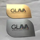 Plastic PVC customized gold/silver printing leaf shaped business card