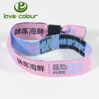 Fashion leading the trend polyester fabric wristband for festival event