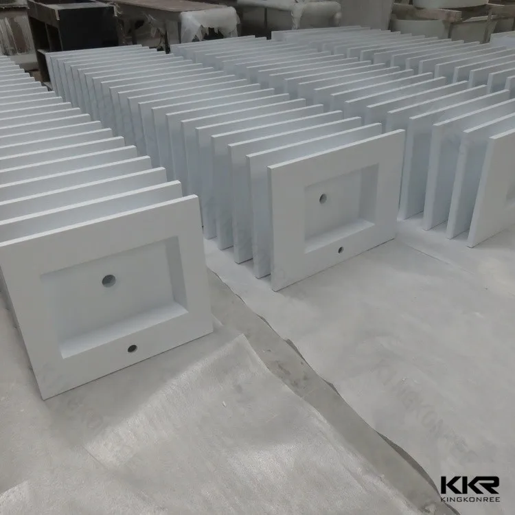 Kkr mármol blanco buque travertino vanidad baño lavabos ... Baños modernos marmol travertino