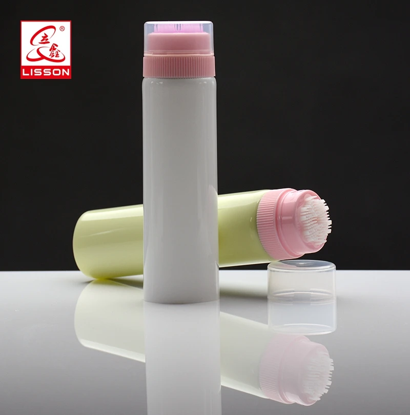 125ml cosmetic packaging tube container with rubber brush