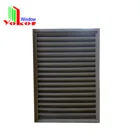 Grey frame aluminium louvered glass window exterior aluminum shutters