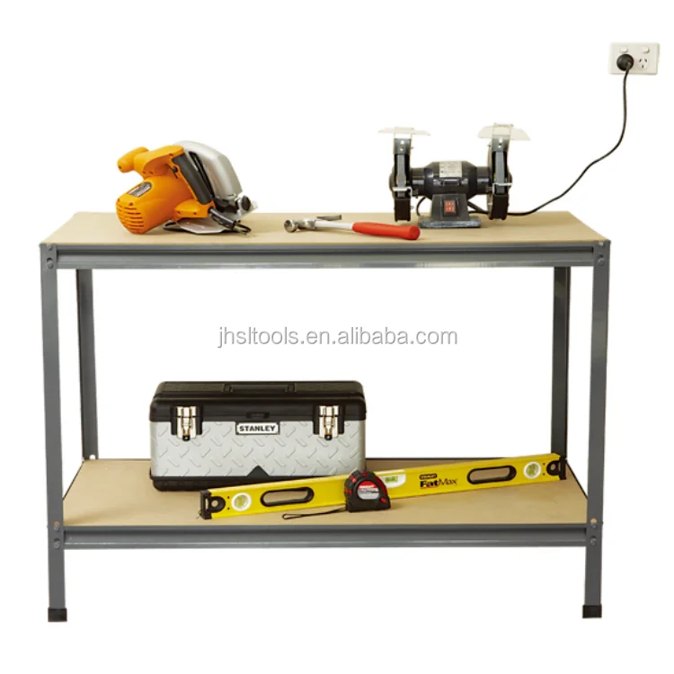 Diy Custom Workbench Storage Wooden Shelf Garage Shop Workshop