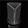 Rotating acrylic display stand triangle display menu stand clear acrylic display stand