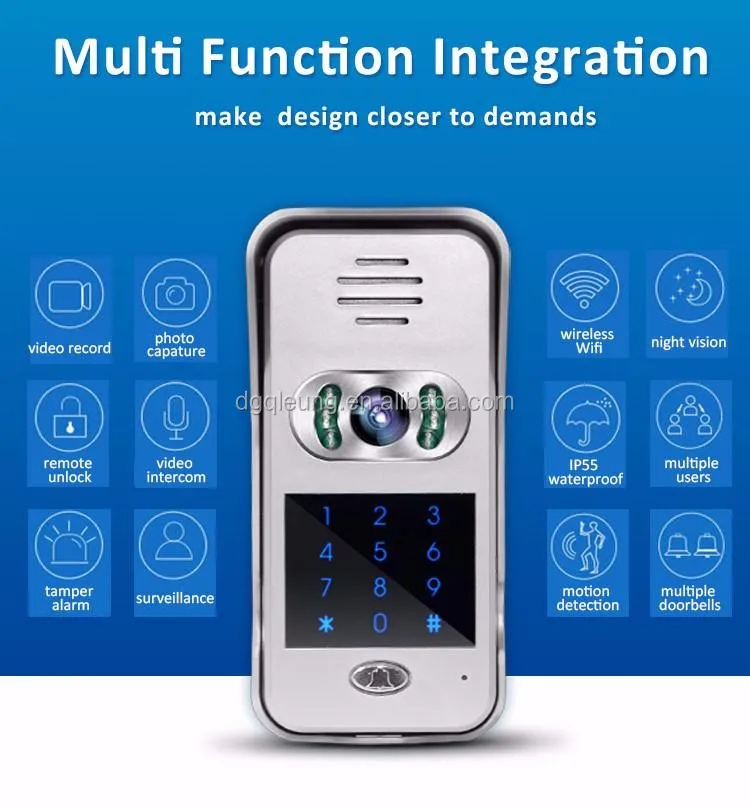 Smart home 720P TCP/IP WiFi Video Doorbell Support Wireless door phone Unlock IOS Android APP Control