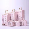 2019puleather trollry luggage amber luggage pink accessoires luggage