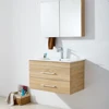 Wall Mount 2 Drawer Hanging Cabinet Vanity Luxury Bathroom Furniture Factory Direct With Sink