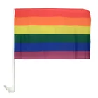 Wholesales 12x18inch Digital Printed Custom Rainbow Car Window Flags