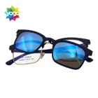 Hot sale fashion double lenses men glasses frames optical magnet reading myopia glasses
