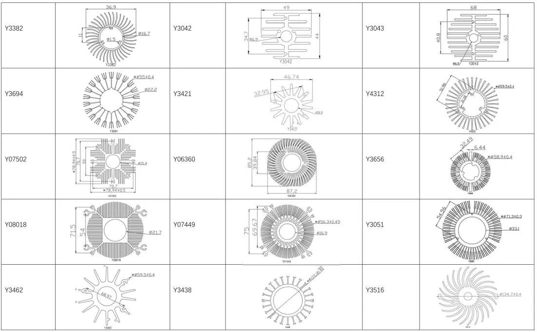 l shape aluminum extruding heatsink