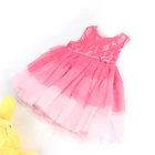Floral baby girl clothes party wear dresses for girls