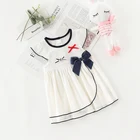 New design baby girl clothes short sleeve baby girl party dress children frocks designs
